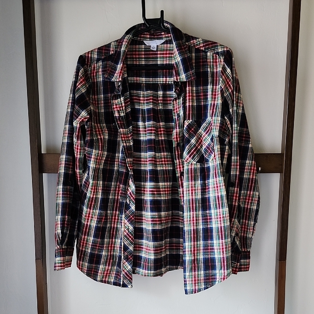 Men's Plaid Shirt - Red, Blue, Black